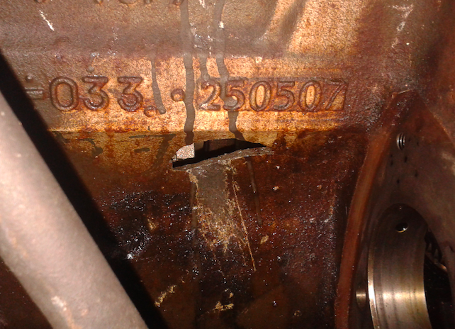 Mercedes OM457 engine suffering a major damage from a compressor failure