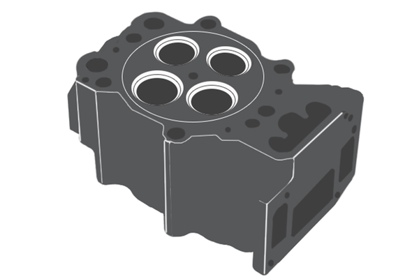 Cylinder head 02 0120 2842G2 for MAN gas engine E2842