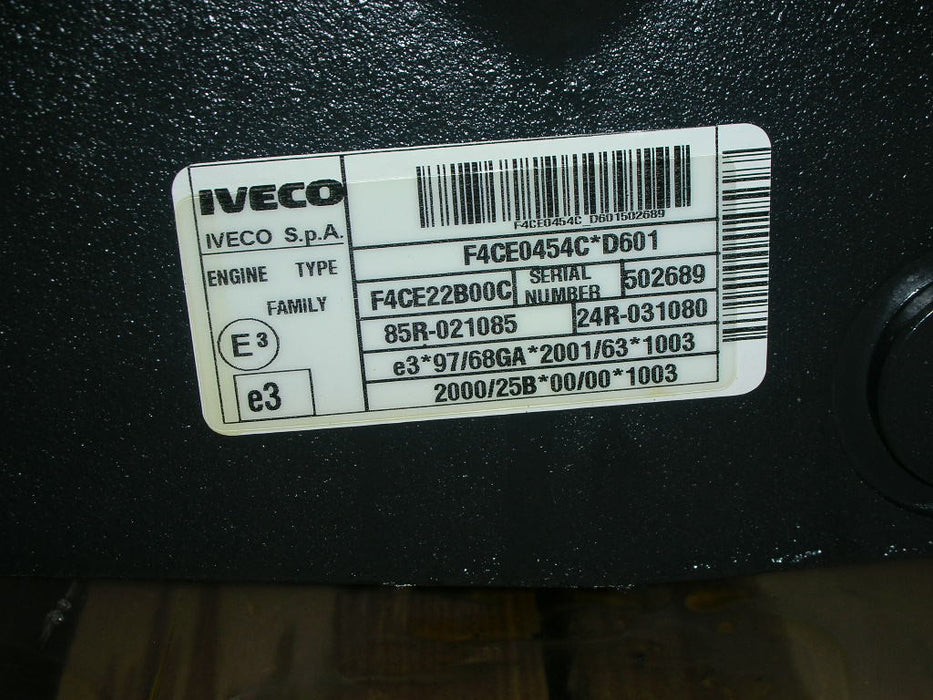 NEF (New Engine Family) Complete F4CE0454C*D601 - NEF 4LTC 85 HP (FPT / New Holland / Fiat / Iveco) P/N: 504092517