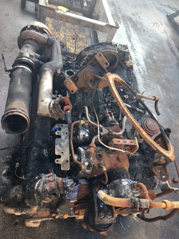 MAN D2866 LUH24 Engine (386962008612D1) fire damage, complete without injection pump used in Neoplan Starliner EURO 2 (400 HP) Brandschaden